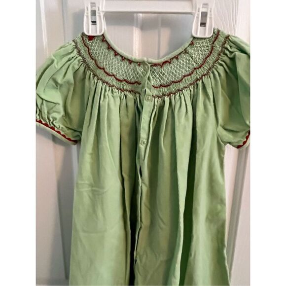 Maria Elena Light Green Corduroy Smocked Dress Little Kids Size 5 Fall Winter Ho - Picture 5 of 5
